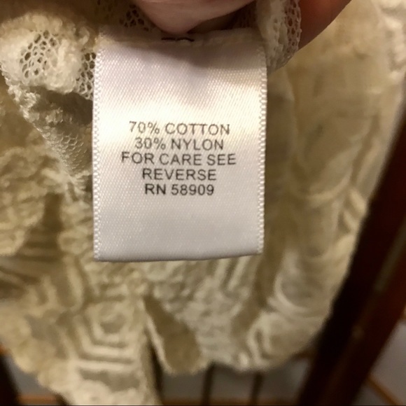 Nurture Cotton Blend Off-White Lace Top - Picture 4 of 5